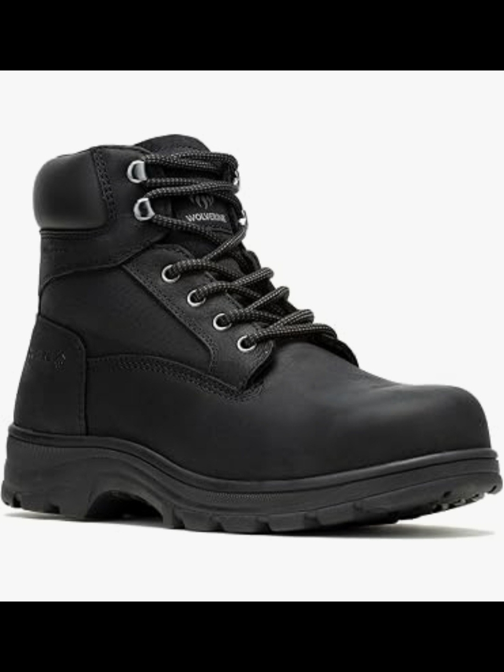 Wolverine Men's Carlsbad 6" Steel Toe Waterproof Work Boot - Black - Picture 2 of 14